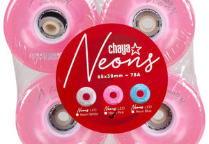 Chaya Neons LED Outdoor Wheels 65mm 78a 4pk