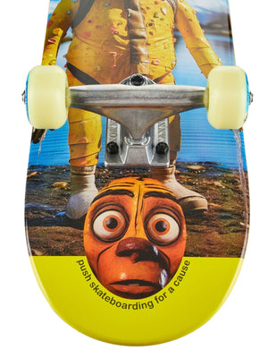 Push Skateboard Complete Yellow Man 7.25" Mini youth