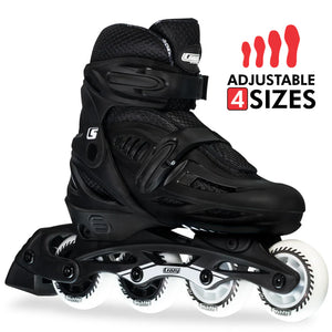 Crazy Inline Skate Blade Size Adjustable Black