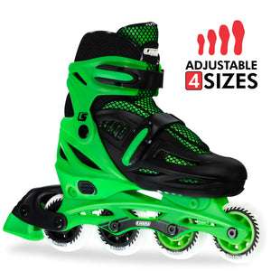 Crazy Inline Skate Blade Size Adjustable Green