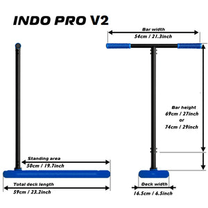 Indo Pro V2 Tramp Scooter - Black/Blue