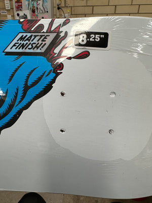 Santa Cruz Skateboard Deck Screaming Hand 8.25" White - Clearance