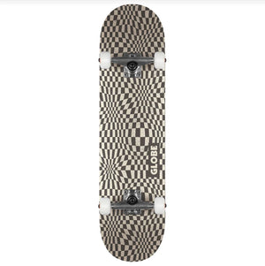 G0 Checked Out 8.0" Complete Skateboard - Black/Off-White