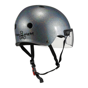 Triple 8 The Visor Certified Helmet SS Silver Glitter