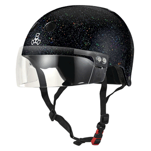 Triple 8 The Visor Certified Helmet SS Black Glitter