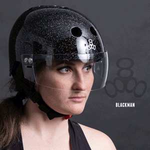 Triple 8 The Visor Certified Helmet SS Black Glitter