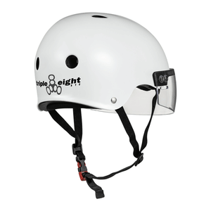 Triple 8 The Visor Certified Helmet SS White Gloss