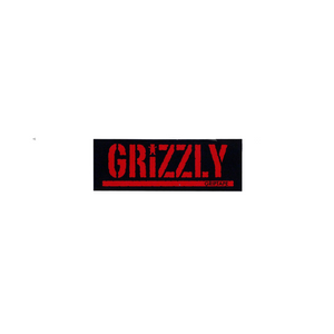 Grizzly Stamp Logo Sticker - Black/Teal