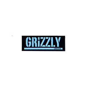 Grizzly Stamp Logo Sticker - Black/Teal