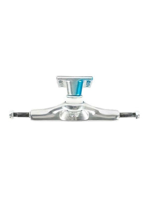 Tensor Aluminium Stencil Mirror Raw/Light Blue Fade Skateboard Trucks