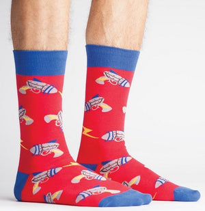 Sock It To Me Rayguns Mens Crew Socks