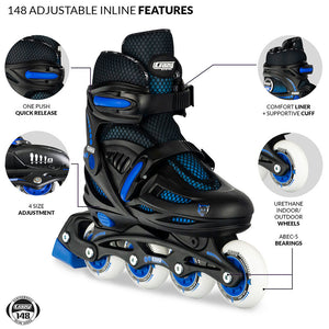 Crazy 148 Adjustable Inline Skates Black