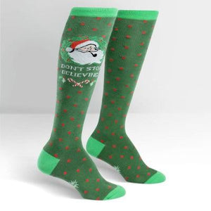 Sock It To Me DONT STOP BELIEVING KNEE HIGH SOCKS - Skatescool Australia