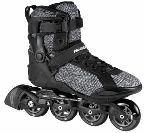 POWERSLIDE SMU RADON TRINITY BLACK WHITE INLINE SKATES - Skatescool Australia
