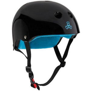 TRIPLE 8 THE CERTIFIED HELMET SS BLACK GLOSS - Skatescool Australia