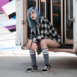 American Socks White Noise - Grey w White KH