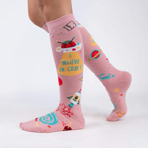 Sock It To Me I Believe In Craft Knee High Socks