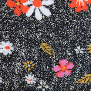 Sock it to Me Flower Power Turn Cuff Crew Socks