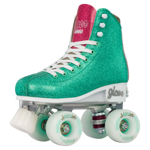 Crazy Glam Adjustable Roller Skates Teal/Pink