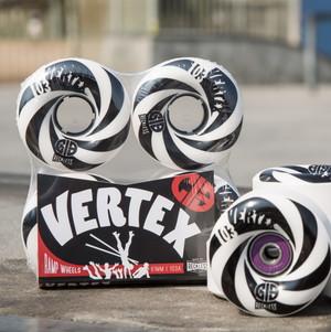 Reckless Wheels CIB Vertex 61mm/103a Black White 4 Pack - Skatescool Australia