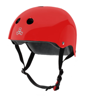 TRIPLE 8 THE CERTIFIED HELMET SS RED GLOSS - Skatescool Australia