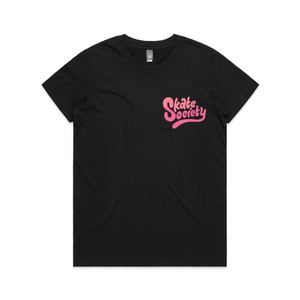 Skate Society Logo Womens Tee Black