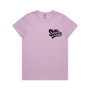 Skate Society Logo Womens Tee Lavender