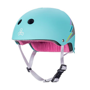TRIPLE 8 THE CERTIFIED HELMET SS TEAL HOLOGRAM - Skatescool Australia