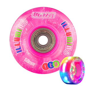 Crazy Illumin8 58mm LED Light Up Wheels 2pk