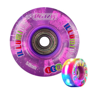 Crazy Illumin8 58mm LED Light Up Wheels 2pk