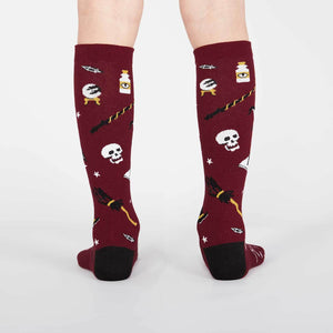 SOCK IT TO ME SPELLS TROUBLE JUNIOR (AGE 7-10) KNEE HIGH SOCKS - Skatescool Australia