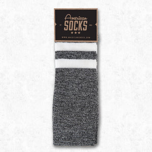 American Socks White Noise - Grey w White KH