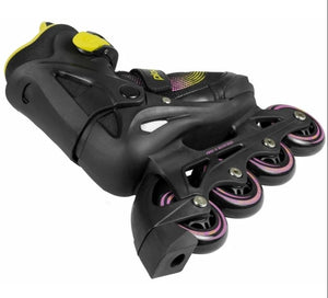PLAYLIFE JOKER YELLOW ADJUSTABLE INLINE SKATES - Skatescool Australia