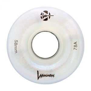 Luminous LED Quad Wheels Glitter 58mm 4pk