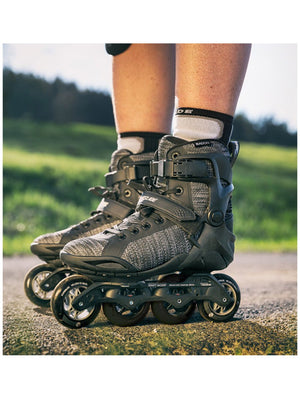 POWERSLIDE SMU RADON TRINITY BLACK WHITE INLINE SKATES - Skatescool Australia