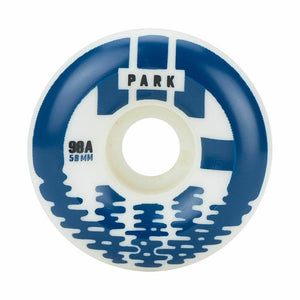 Reckless CIB 58mm/98a Park Wheels White Blue - 4 Pack