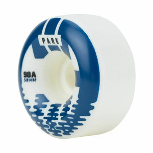 Reckless CIB 58mm/98a Park Wheels White Blue - 4 Pack