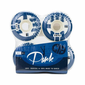 Reckless CIB 58mm/98a Park Wheels White Blue - 4 Pack