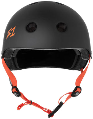 S1 Lifer Helmet - Black Matte/Orange Strap