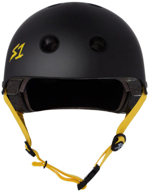 S1 Lifer Helmet - Black Matte/Yellow Strap