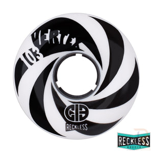 Reckless Wheels CIB Vertex 61mm/103a Black White 4 Pack - Skatescool Australia