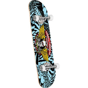 Powell Peralta Winged Ripper Black Light Blue 7.0 Complete Skateboard