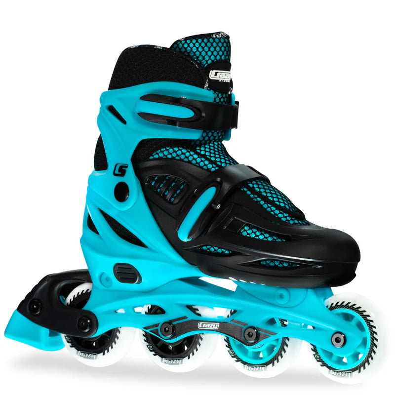 Crazy Inline Skate Blade Size Adjustable Teal