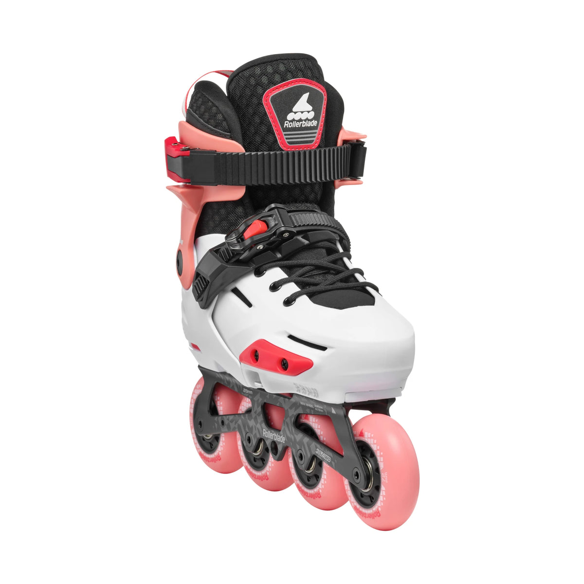 Rollerblade Apex Adjustable Inline Skate Platinum/Coral