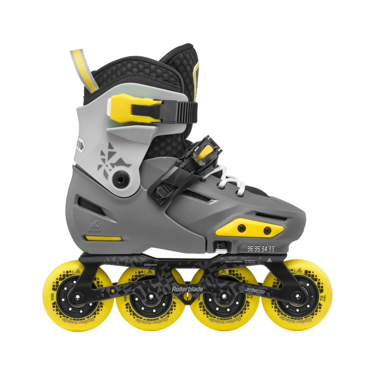 Rollerblade Apex Adjustable Inline Skate Black/Yellow