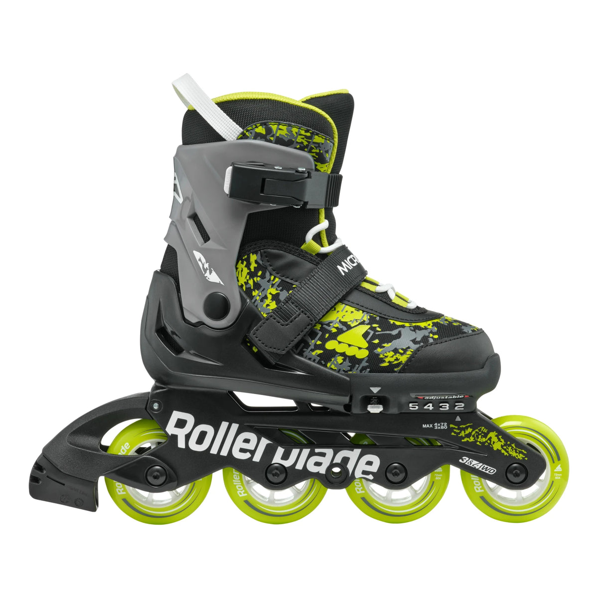 Rollerblade Microblade SL Adj Inline Skates Black/Lime