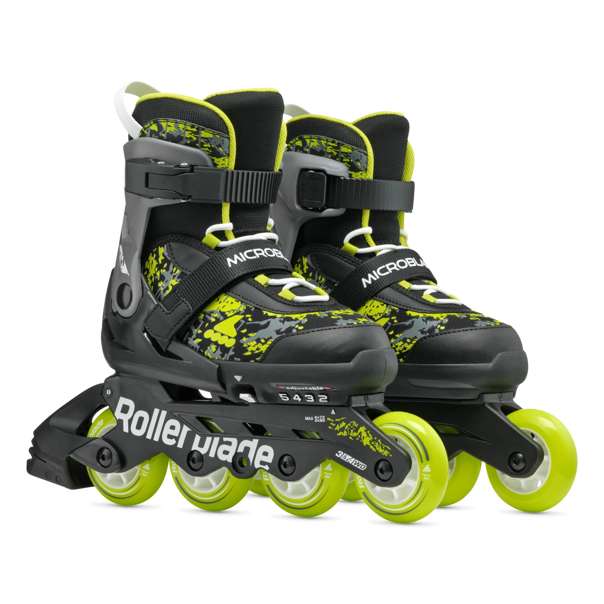 Rollerblade Microblade SL Adj Inline Skates Black/Lime