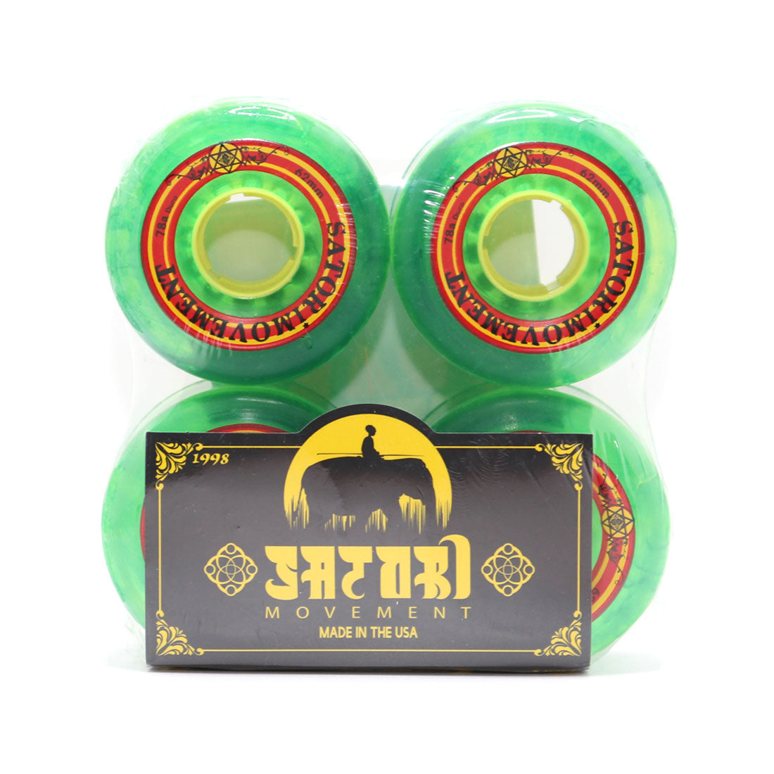 Satori Rasta Cruiser 62mm 78a 4pk - Clear Green