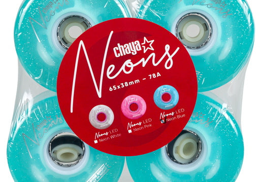 Chaya Neons LED Outdoor Wheels 65mm 78a 4pk