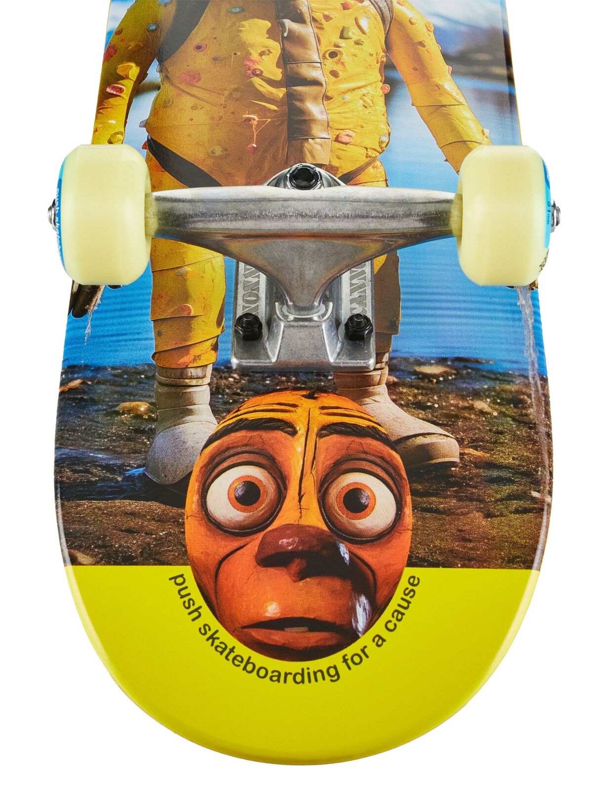 Push Skateboard Complete Yellow Man 7.25" Mini youth